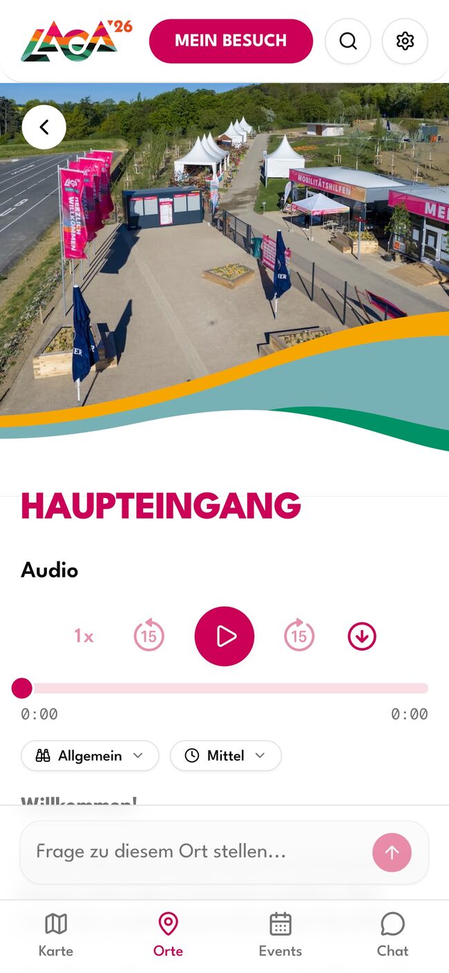 Station mit Audioformaten in der Wordtrail App